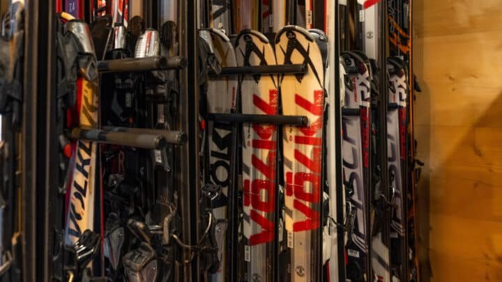 Ski equipment at Silverton’s hire shop